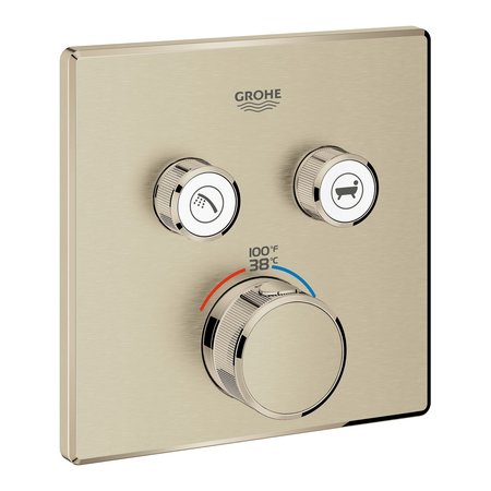 GROHE Grohtherm Smartcontrol Dual Function Therm Trim, Brushed Nickel 29141EN0